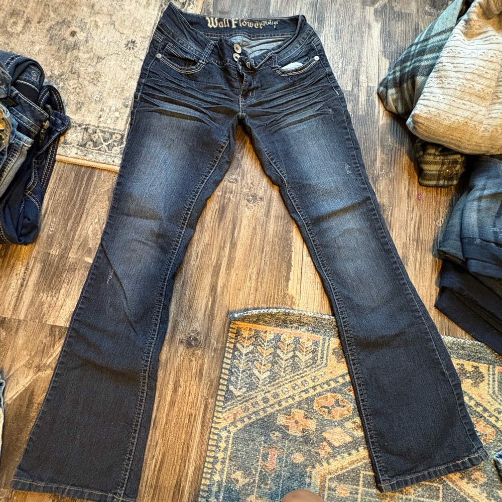Wallflower Dark Blue Flare Jeans